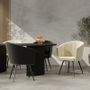 Chairs - VEN Swivel Chair - Beige Velvet and Black Metal - VIBORR