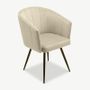 Chairs - VEN Swivel Chair - Beige Velvet and Black Metal - VIBORR