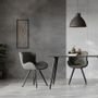 Chairs - Vack Dining Chair - Grey Velvet - VIBORR