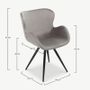 Chairs - Vack Dining Chair - Grey Velvet - VIBORR