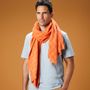 Foulards et écharpes - CHÈCHE HOMME ORANGE MOJAVE COTON BIO - AV08 PARIS