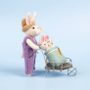 Decorative objects - Bunny with Babbies in Wheelbarrow - AMICA FELT EUROPE