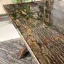 Dining Tables - Moss Modern Clear Epoxy Dining Table - Contemporary Furniture - TINELLA WOOD