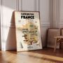 Affiches - Carte des vignobles français - LES ROUTES DU VIN