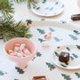 Christmas table settings - Set of 4 CHRISTMAS FOREST coasters, 11 cm. - BLU KAT