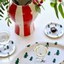 Christmas table settings - Set of 4 CHRISTMAS FOREST coasters, 11 cm. - BLU KAT