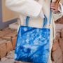 Bags and totes - Silk porcelain garden tote bag. - THE ZHAI｜CHINESE CRAFTS CREATION