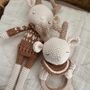 Soft toy - Robin the Reindeer Teething Ring I caramel - PATTI OSLO