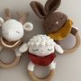 Soft toy - Robin the Reindeer Teething Ring I caramel - PATTI OSLO