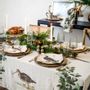 Table linen - Linen Tablecloth │ FOREST BIRDS - LINOROOM 100% LINEN TEXTILES