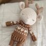 Soft toy - Robin Reindeer I hearts sweater caramel - PATTI OSLO