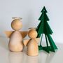 Other Christmas decorations - Angel, wooden with halo, small - LIVINGLY