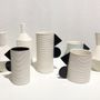 Vases - Black & White Geometry Vases - FANNY LAUGIER PORCELAINE