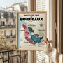 Affiches - Carte des vins de Bordeaux - LES ROUTES DU VIN