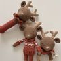 Soft toy - Robin Reindeer I hearts sweater cherry red - PATTI OSLO