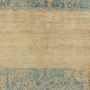 Tapis design - Abrashed Floral Cartouches, Hues of Warm Beige & Pastel Blues - ZOLLANVARI INTERNATIONAL