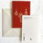 Card shop - Greeting Card "Decorazione Natale rosso" with envelope - TASSOTTI - ITALY