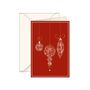 Card shop - Greeting Card "Decorazione Natale rosso" with envelope - TASSOTTI - ITALY