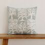 Fabric cushions - Nature's Whisper: square cushion with Saal tree print - NAKI+SSAM