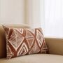 Fabric cushions - Artisan Mirage: Intricate Arabesque Pattern Lumbar Pillow - NAKI+SSAM