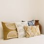 Fabric cushions - Artisan Mirage: Intricate Arabesque Pattern Lumbar Pillow - NAKI+SSAM