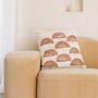 Fabric cushions - Sunlit Splendor - small square pillow with Sunburst print - NAKI+SSAM