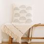 Fabric cushions - Sunlit Splendor: Petite Sunburst Print Square Cushion - NAKI+SSAM