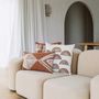 Fabric cushions - Sunlit Splendor: Petite Sunburst Print Square Cushion - NAKI+SSAM