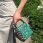 Bags and totes - Tietie/ Green-pink bag and object - WASTE NO MORE, Upcycling - PLAYNOMORE