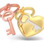 Bags and totes - Key to Heart Key Chain - METALMORPHOSE