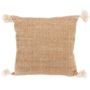 Fabric cushions - Striated Tassel Cushion (Cafe) - Tai Lue - TRADITIONAL ARTS AND ETHNOLOGY CENTRE (TAEC)