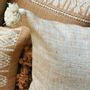 Fabric cushions - Striated Tassel Cushion (Cafe) - Tai Lue - TRADITIONAL ARTS AND ETHNOLOGY CENTRE (TAEC)