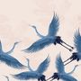 Decorative wall frescoes - The flight of the Heron - PAPERMINT