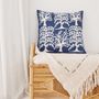 Fabric cushions - Nature's Whisper: square cushion with Saal tree print - NAKI+SSAM