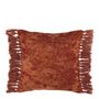 Coussins textile - Housse de coussin PAULA velours irisé orange brûlé - BLANC D'IVOIRE