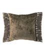 Coussins textile - Housse de coussin PAULA velours irisé taupe - BLANC D'IVOIRE