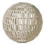 Table lamps - SPHERE white jute lamp - BLANC D'IVOIRE