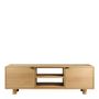 Sideboards - SIMONA light oak TV unit  - BLANC D'IVOIRE