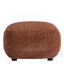 Ottomans - LISETTE pouf rosewood velvet jacquard fabric - BLANC D'IVOIRE