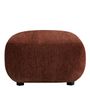 Poufs - Pouf LISETTE velours côtelé rouge brique - BLANC D'IVOIRE