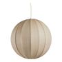 Hanging lights - CALYPSO round pendant light in cream fabric - BLANC D'IVOIRE