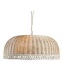 Hanging lights - JOSEPHINE natural rattan pendant light - BLANC D'IVOIRE