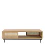 Coffee tables - AUGUSTIN coffee table light oak and canework - BLANC D'IVOIRE