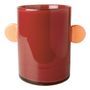 Objets de décoration - Vase PIPA verre framboise - BLANC D'IVOIRE
