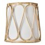 Blinds - Conical rattan and fabric lampshade - BLANC D'IVOIRE