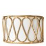 Blinds - Rattan and fabric cylinder lampshade - BLANC D'IVOIRE