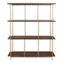 Bookshelves - VICTOR bookcase in waxed mango wood, walnut finish and metal - BLANC D'IVOIRE