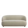 Sofas - LISETTE sofa sand velvet jacquard fabric  - BLANC D'IVOIRE