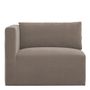 Sofas - LOU sofa taupe cotton velvet left module  - BLANC D'IVOIRE