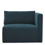 Sofas - LOU sofa in peacock blue cotton velvet right module - BLANC D'IVOIRE